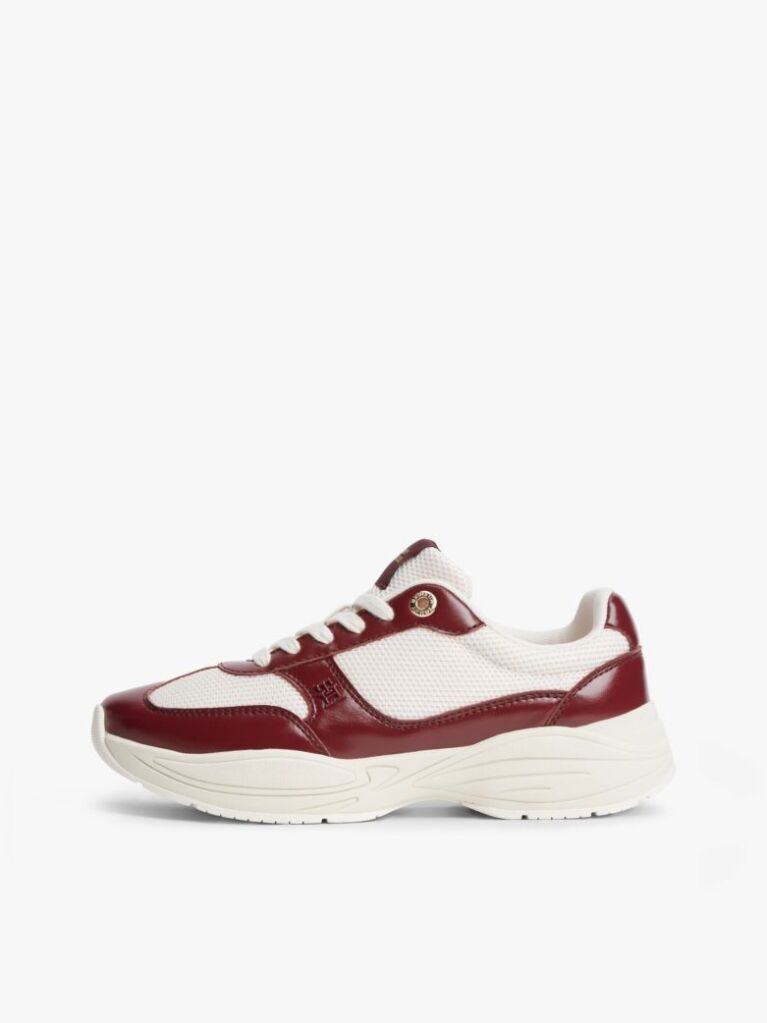 Multi TH Monogram Mixed Texture Leather Trainers  Women