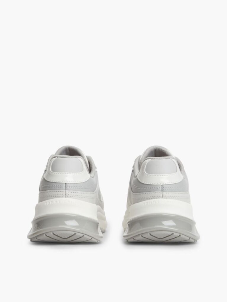 Grey TH Monogram Leather Chunky Trainers  Women