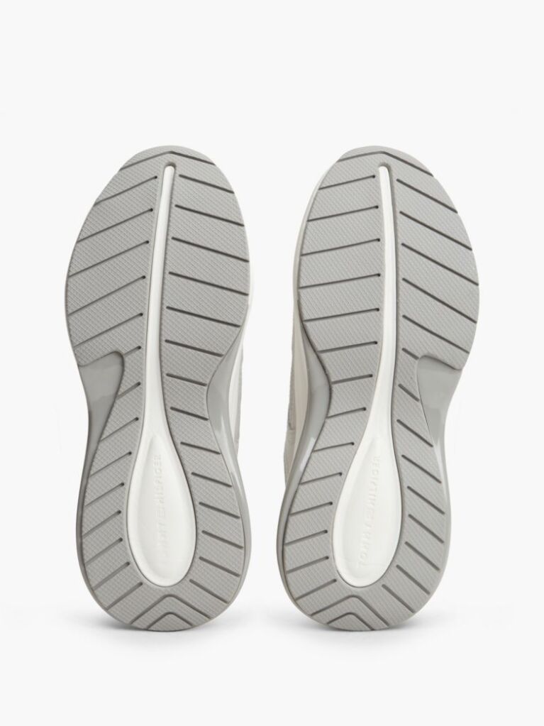 Grey TH Monogram Leather Chunky Trainers  Women