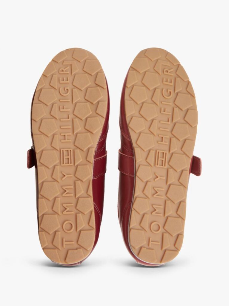 Red Leather Mary Jane Trainers  Women