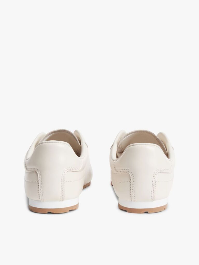 Beige TH Monogram Plaque Leather Trainers  Women