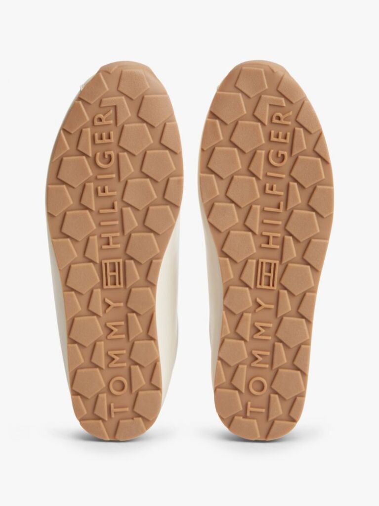 Beige TH Monogram Plaque Leather Trainers  Women
