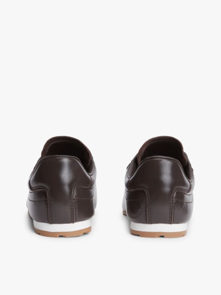 Brown TH Monogram Plaque Leather Trainers  Women