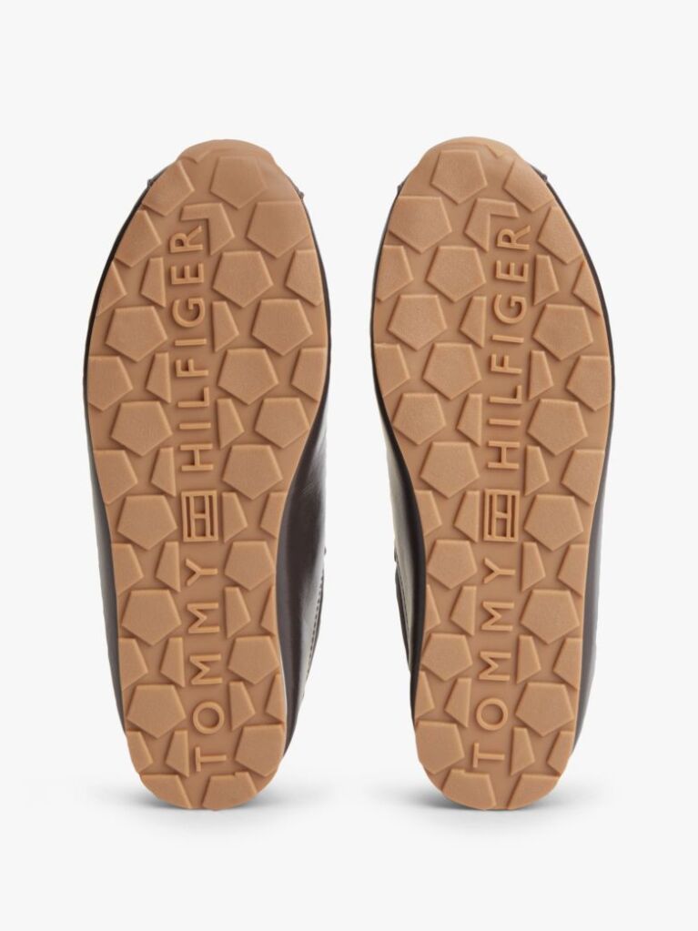 Brown TH Monogram Plaque Leather Trainers  Women