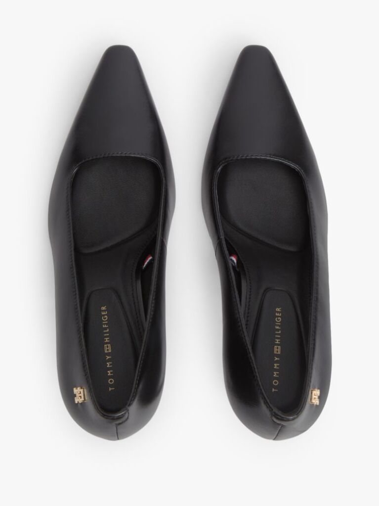 Black TH Monogram Leather High Heels  Women