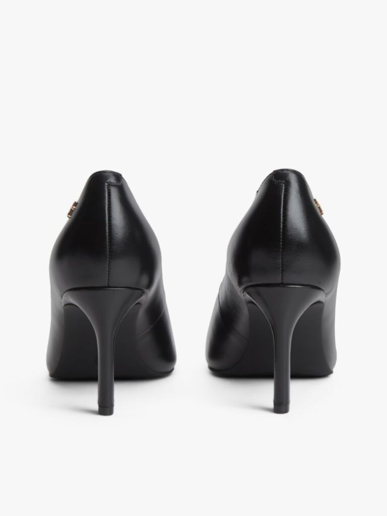 Black TH Monogram Leather High Heels  Women