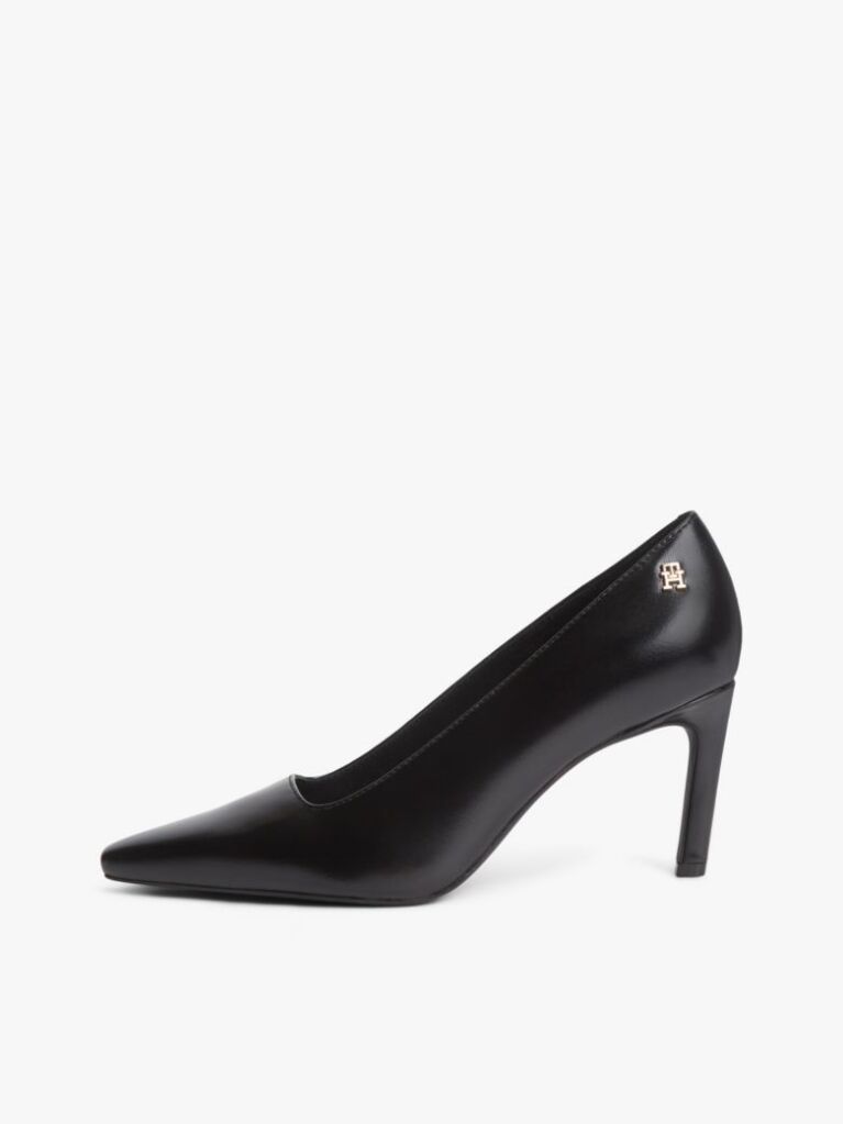 Black TH Monogram Leather High Heels  Women