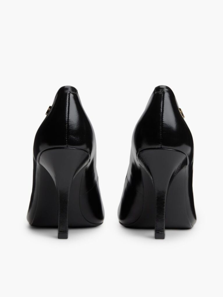 Black Leather TH Monogram High Heels  Women