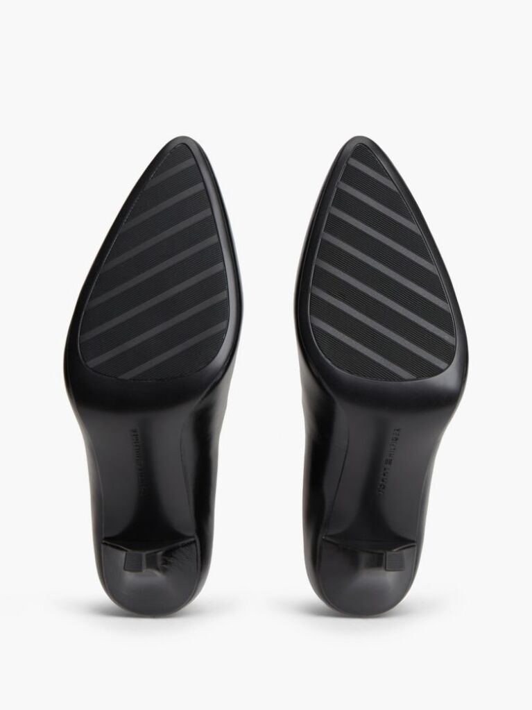 Black Leather TH Monogram High Heels  Women