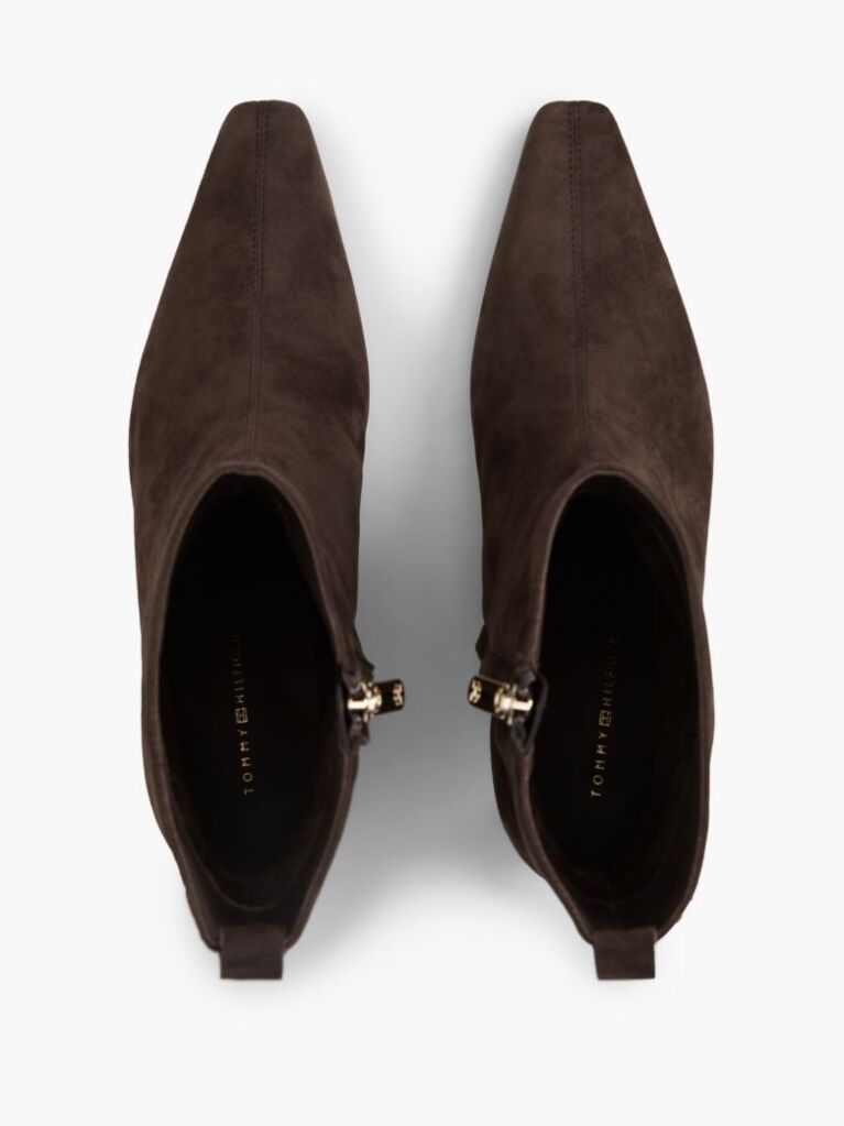 Brown Kitten Heel Suede Ankle Boots  Women