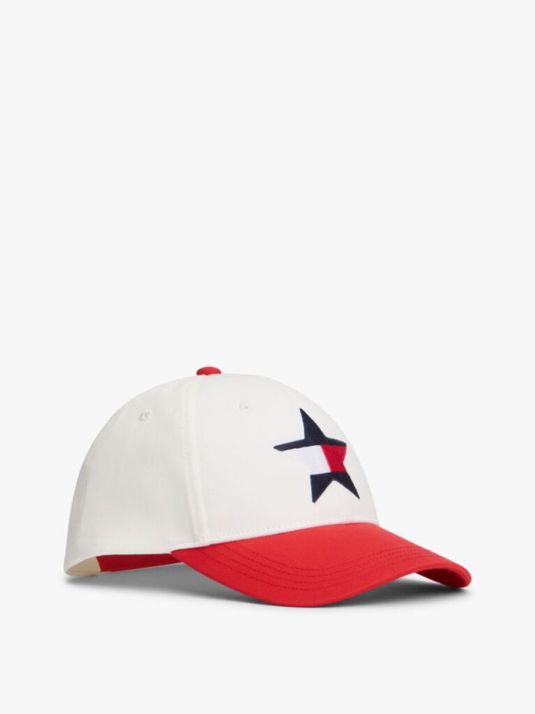 Red Kids' Star Flag Colour-Blocked Baseball Cap  Kids Unisex