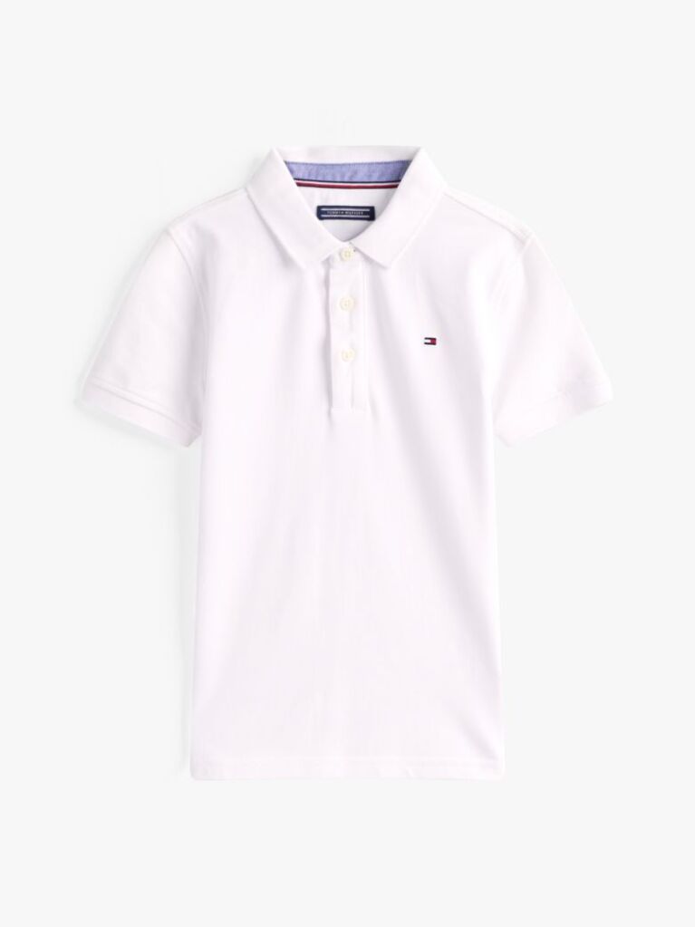 White ORGANIC COTTON POLO SHIRT  Boys