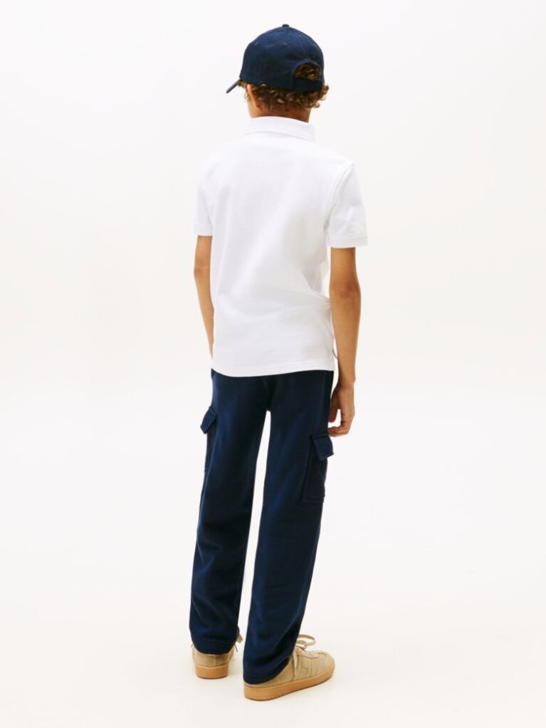 White ORGANIC COTTON POLO SHIRT  Boys