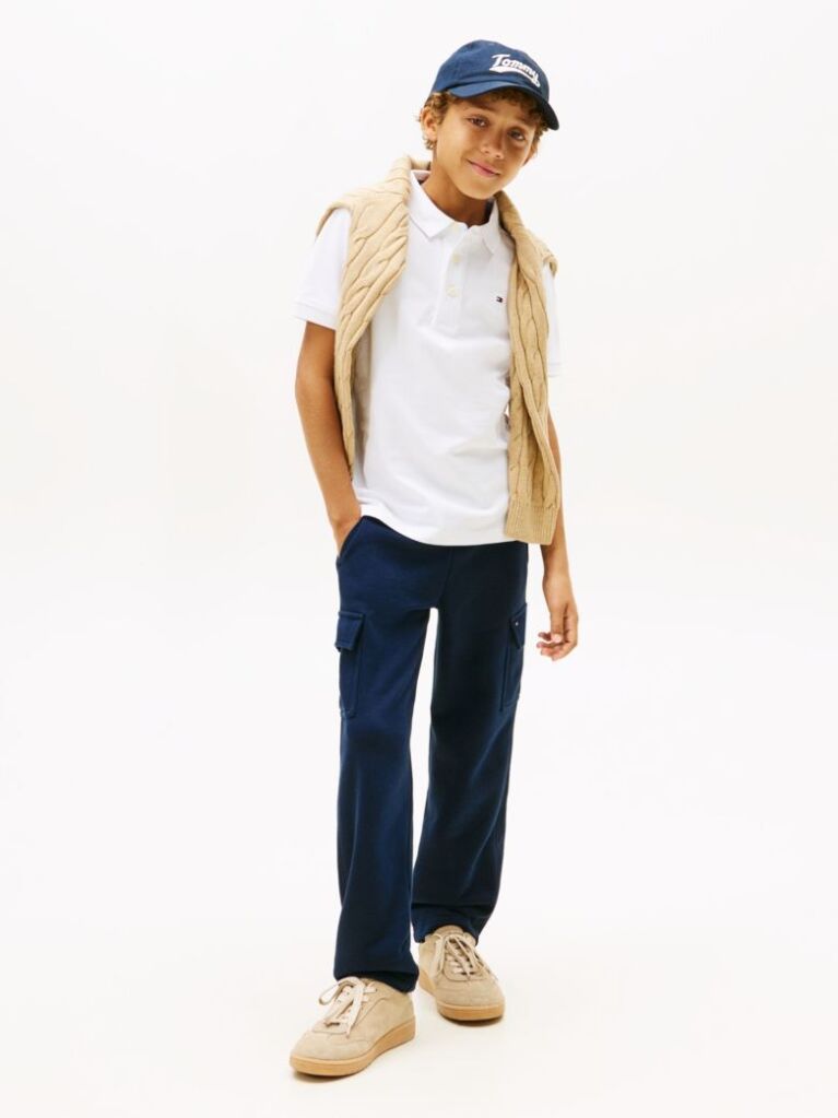 White ORGANIC COTTON POLO SHIRT  Boys
