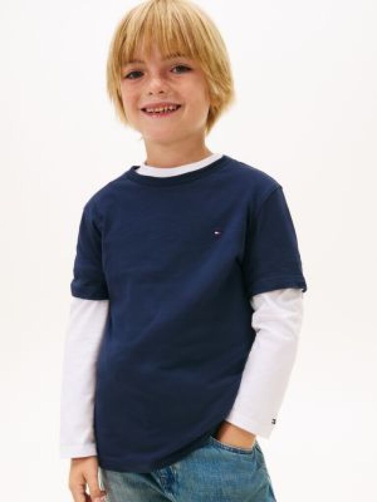 Blue ESSENTIAL ORGANIC COTTON T-SHIRT  Boys