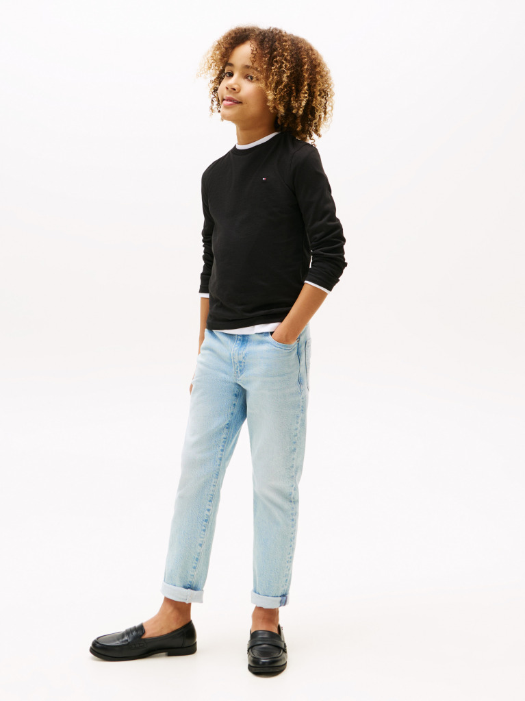 Black LONG-SLEEVE ORGANIC COTTON T-SHIRT  Boys