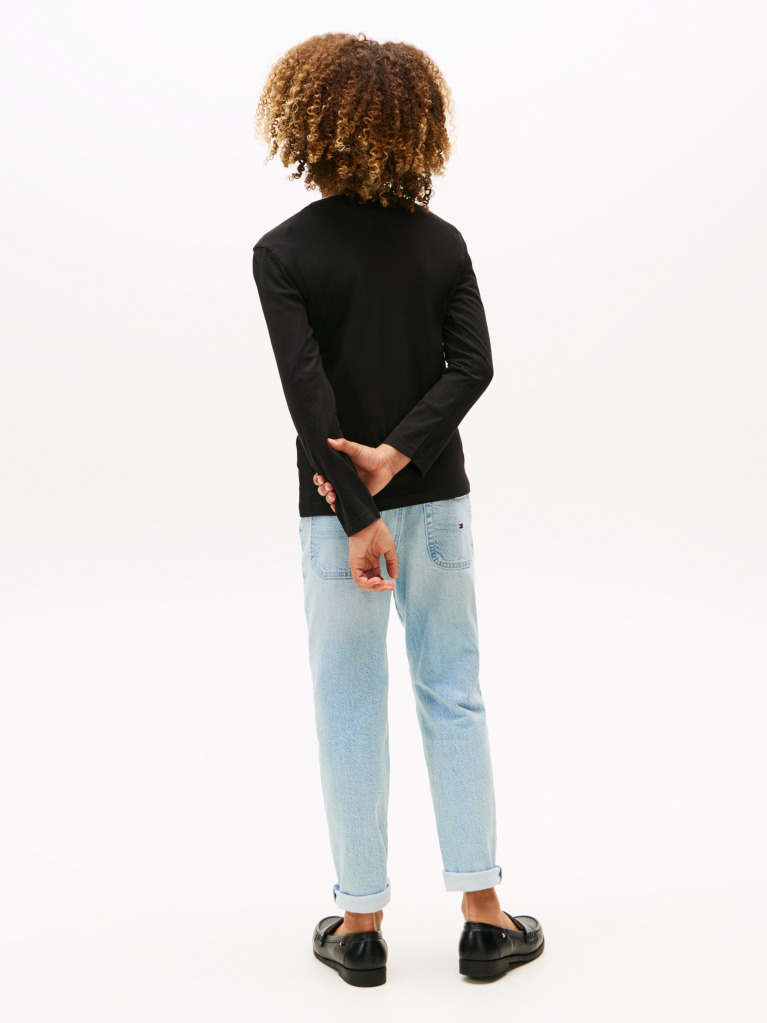 Black LONG-SLEEVE ORGANIC COTTON T-SHIRT  Boys