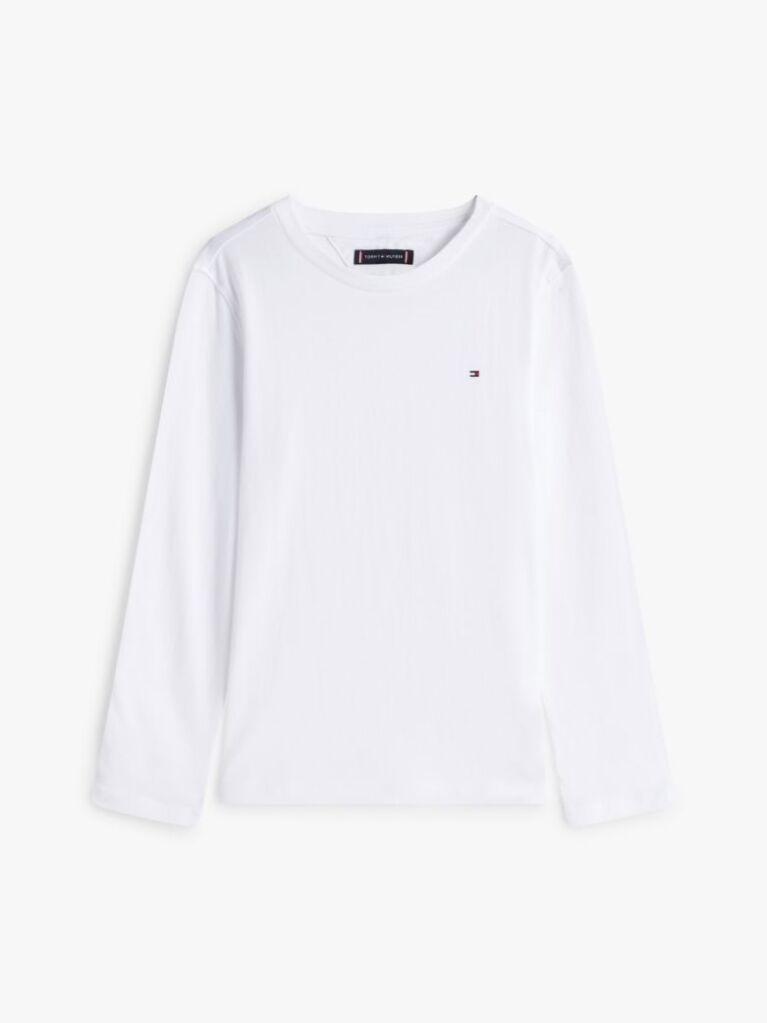 White LONG-SLEEVE ORGANIC COTTON T-SHIRT  Boys