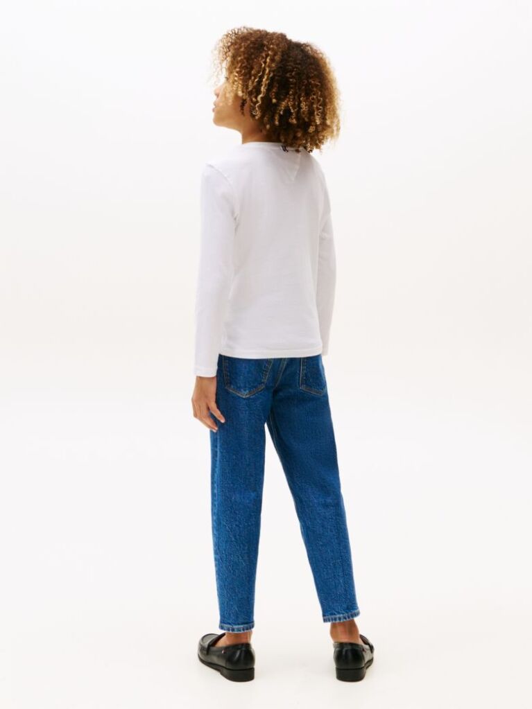 White LONG-SLEEVE ORGANIC COTTON T-SHIRT  Boys