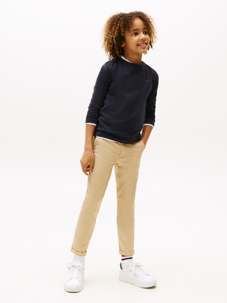 Blue LONG-SLEEVE ORGANIC COTTON T-SHIRT  Boys