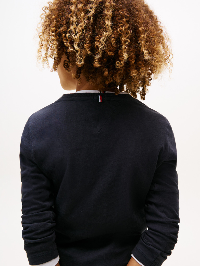 Blue LONG-SLEEVE ORGANIC COTTON T-SHIRT  Boys