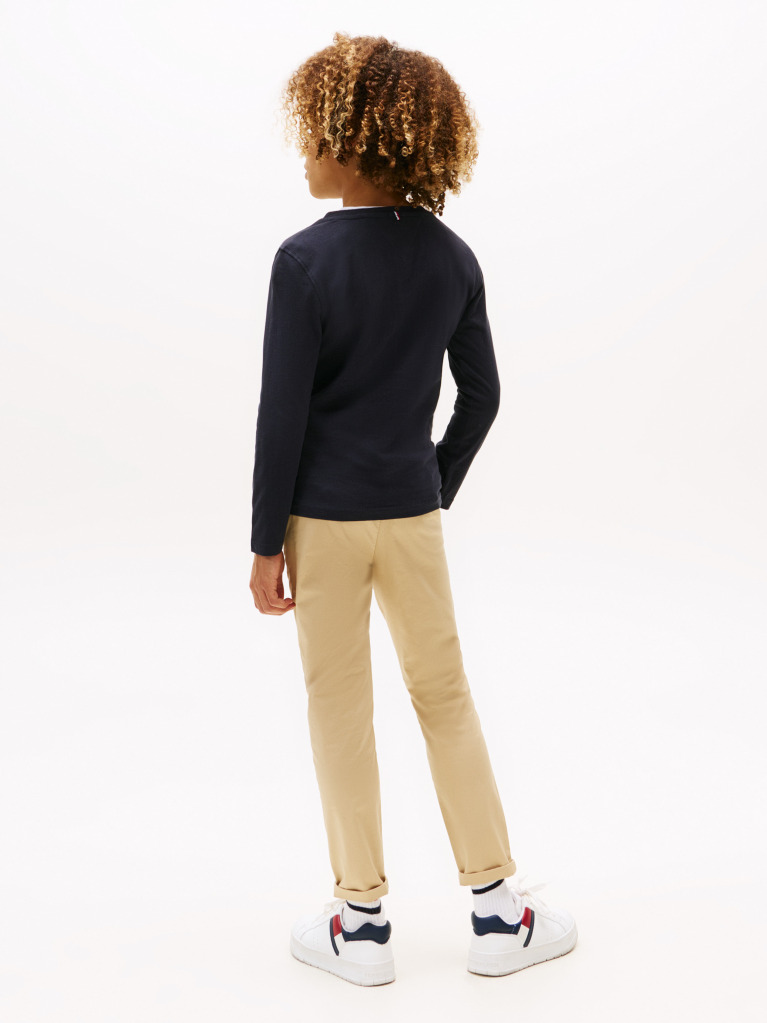Blue LONG-SLEEVE ORGANIC COTTON T-SHIRT  Boys