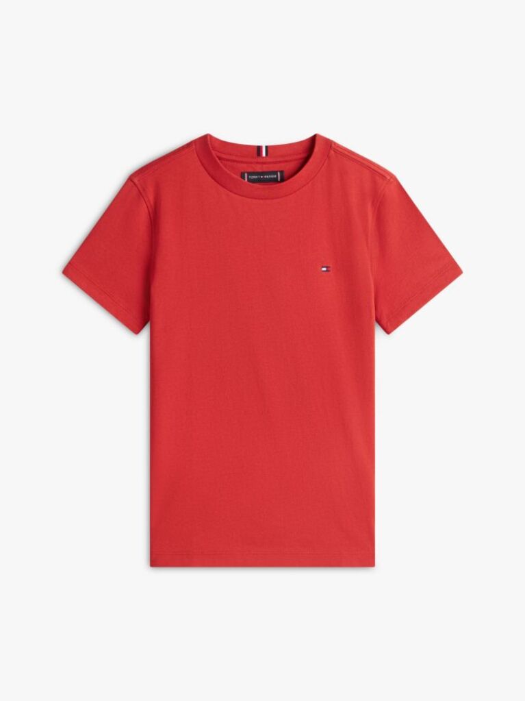 Red Essential Organic Cotton T-Shirt  Boys