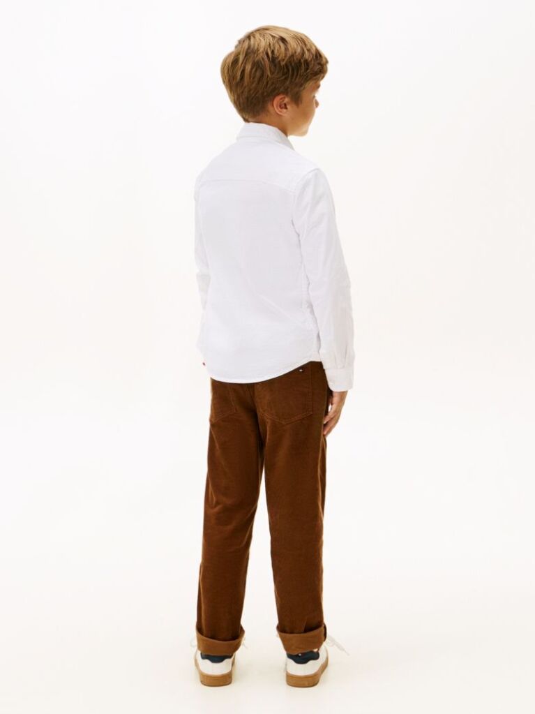 White STRETCH OXFORD COTTON SHIRT  Boys