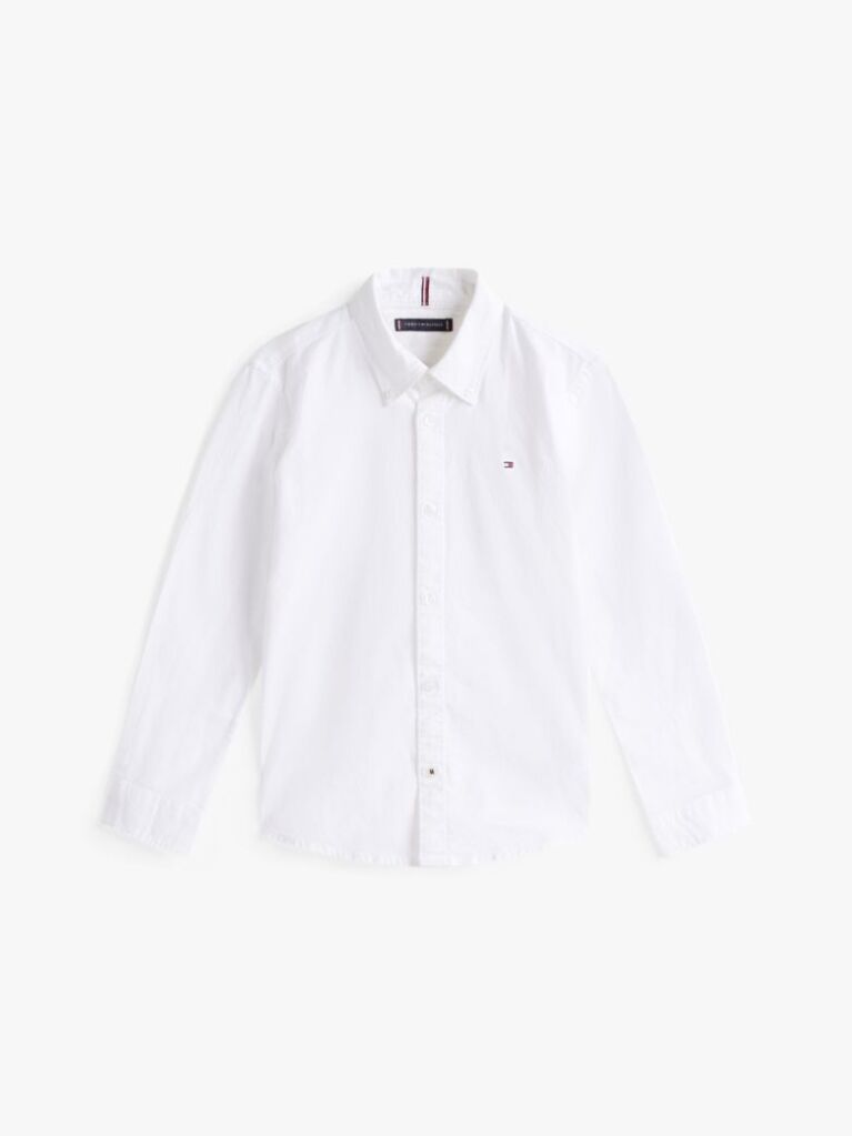 White STRETCH OXFORD COTTON SHIRT  Boys