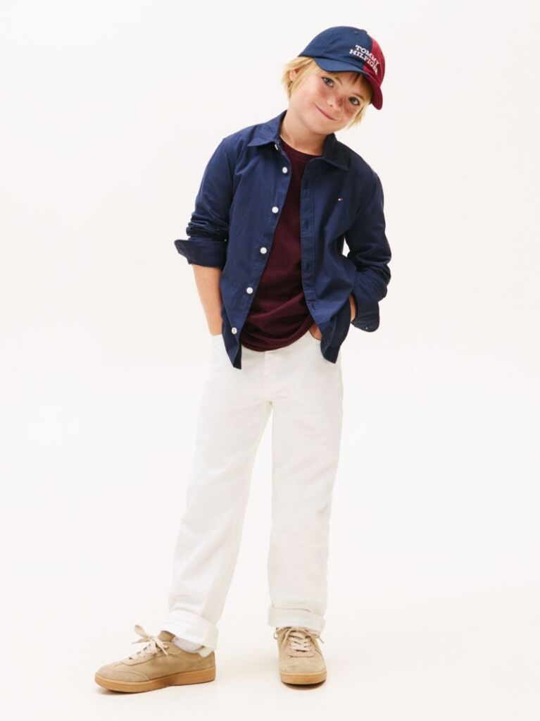 Blue STRETCH COTTON POPLIN SHIRT  Boys