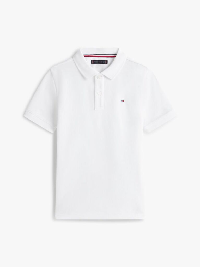 White Essential Flag Embroidery Regular Fit Polo  Boys