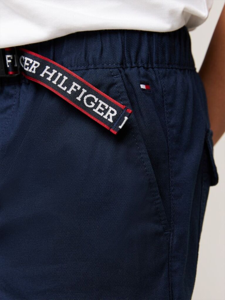 Blue Belted Chino Shorts  Boys
