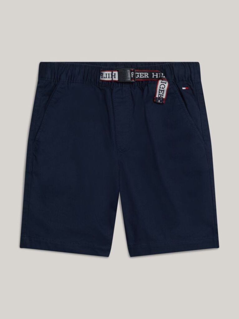 Blue Belted Chino Shorts  Boys