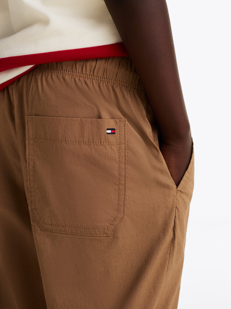Brown Lightweight Woven Drawstring Trousers  Boys