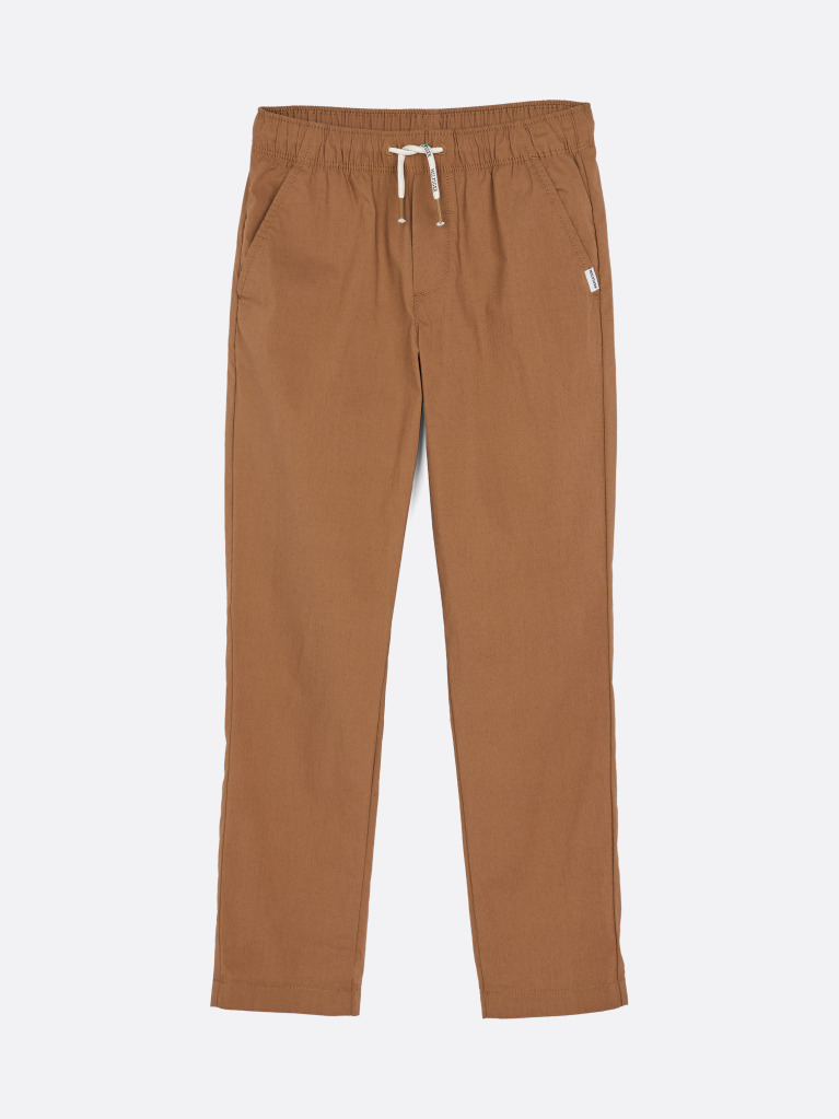 Brown Lightweight Woven Drawstring Trousers  Boys