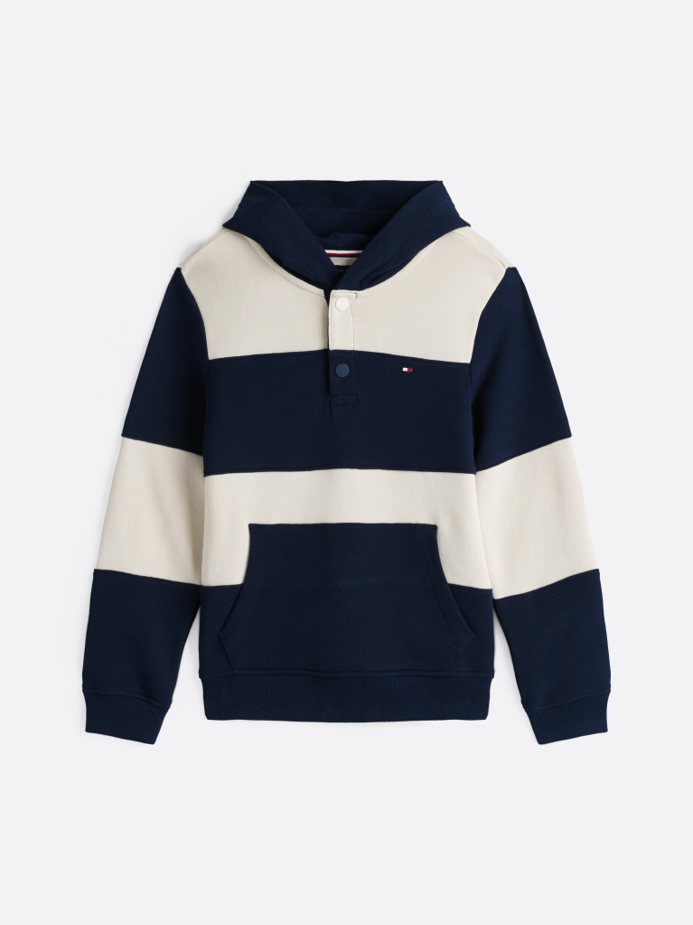 Multi Stripe Snap-Button Hoody  Boys