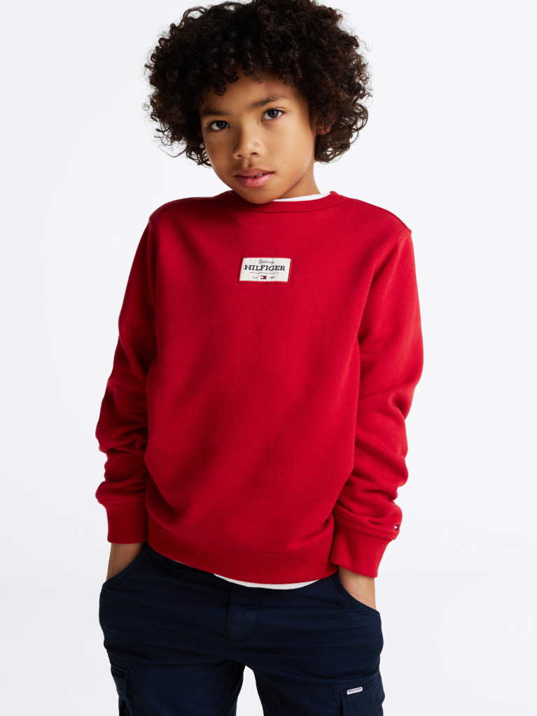 Red 1985 Collection Patch Sweatshirt  Boys