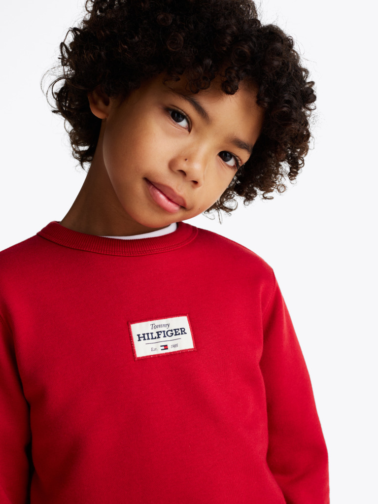 Red 1985 Collection Patch Sweatshirt  Boys