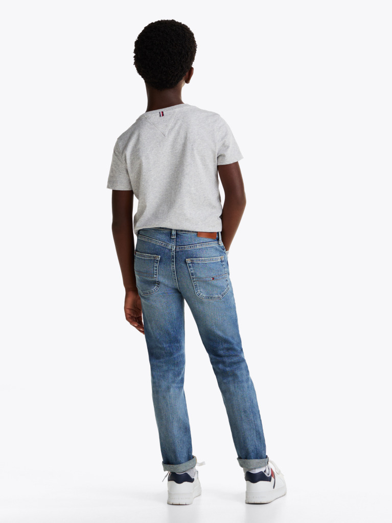 Blue Vintage Faded Straight Leg Jeans  Boys