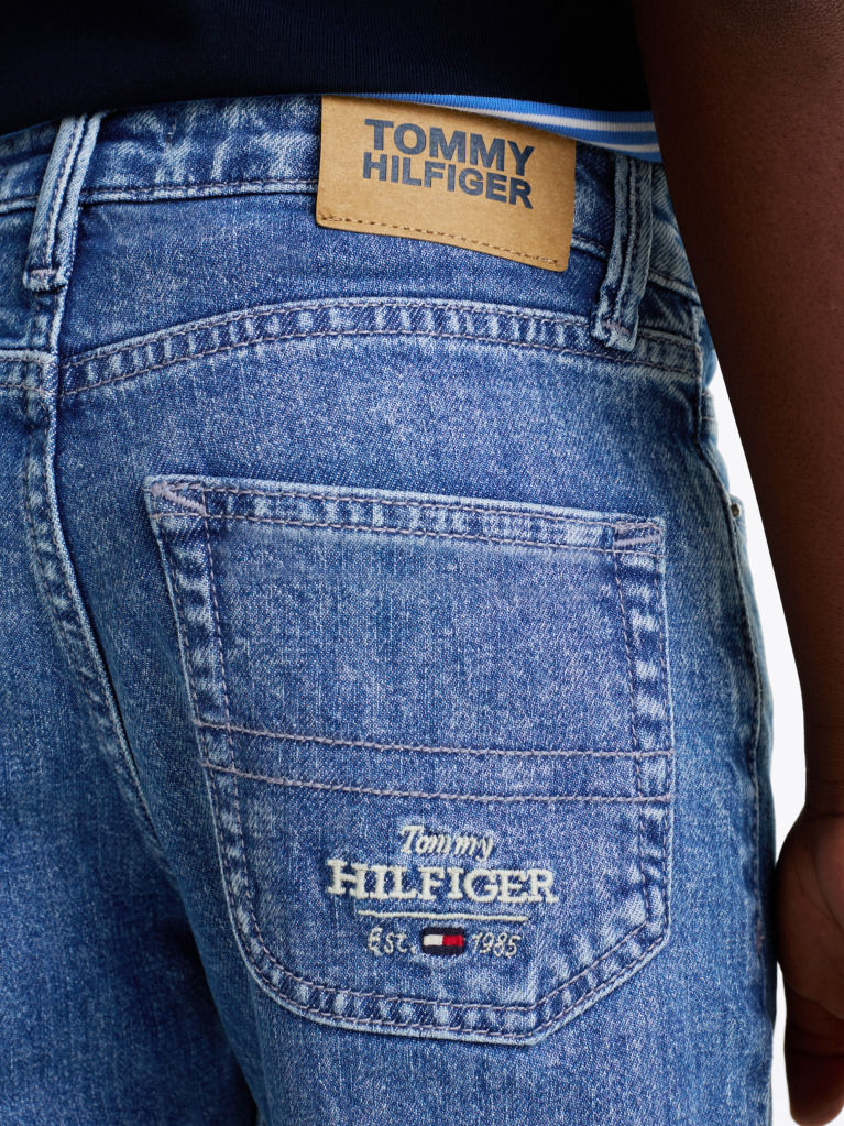 Blue Faded Straight Leg Jeans  Boys