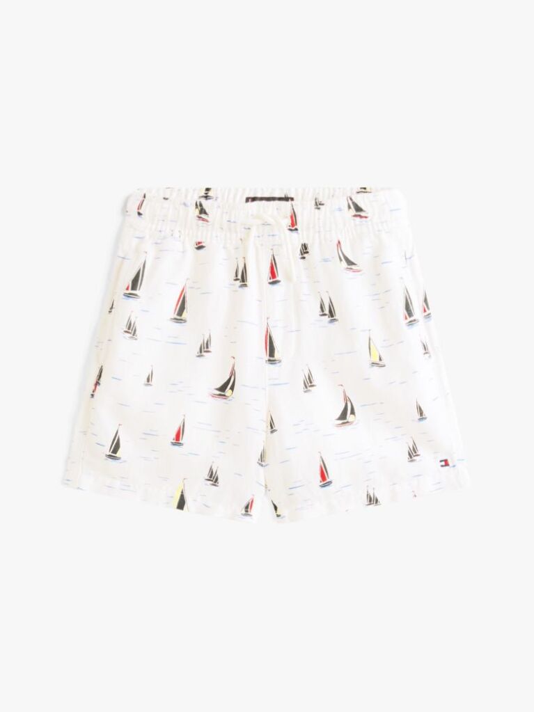 Multi Print Woven Linen Blend Shorts  Boys