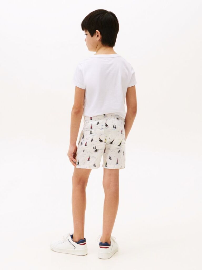 Multi Print Woven Linen Blend Shorts  Boys