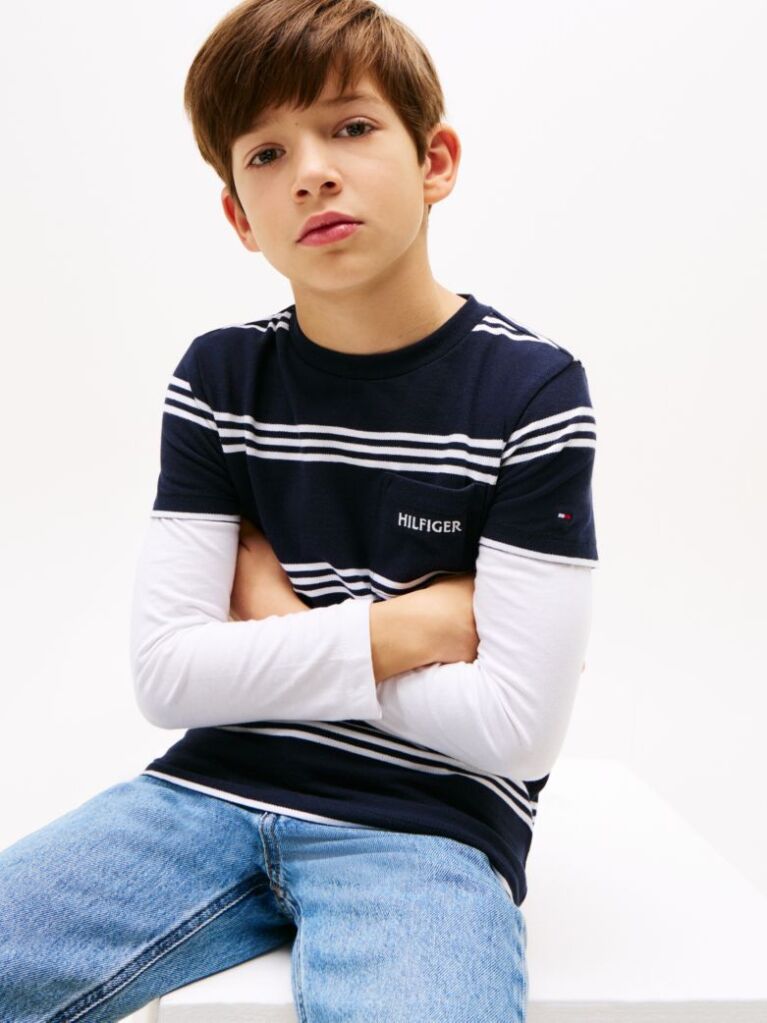 Multi Patch Pocket Pique T-Shirt  Boys