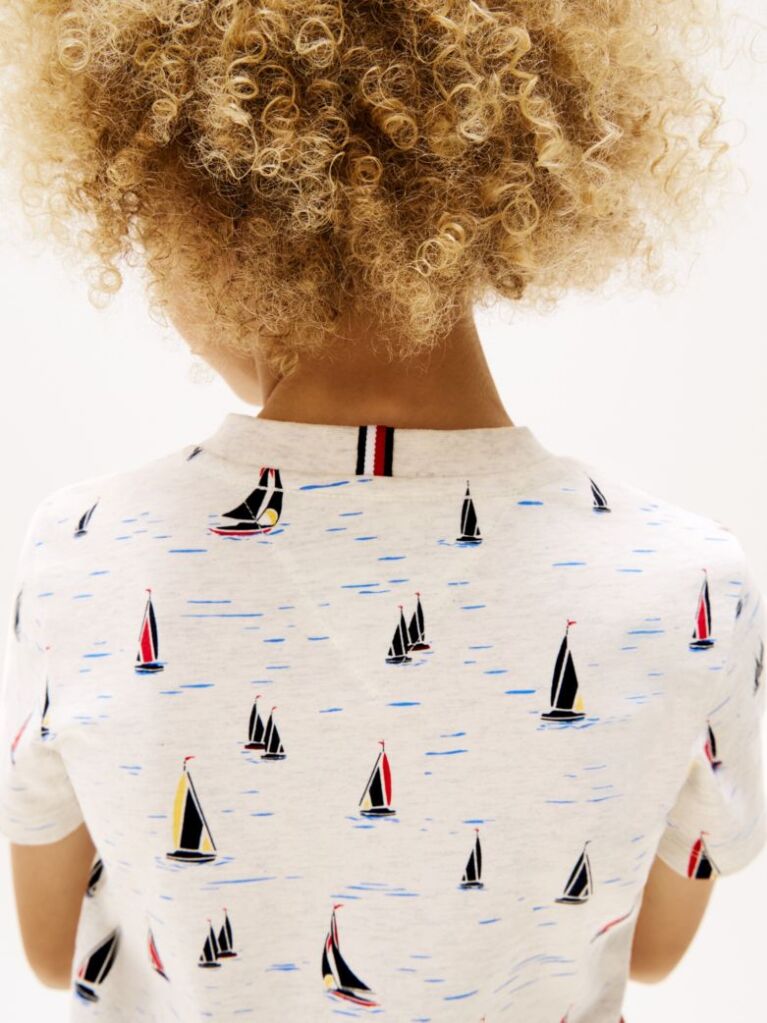 Multi Print Crew Neck T-Shirt  Boys