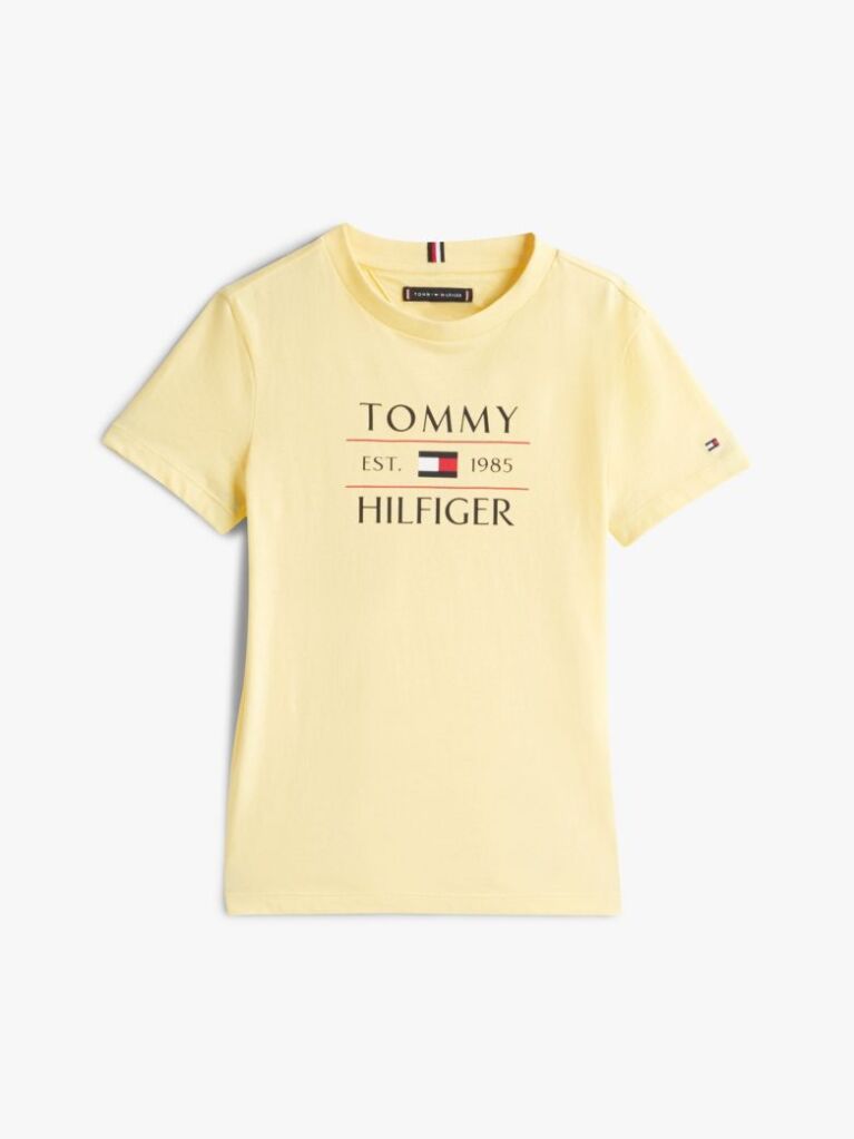 Yellow Logo Crew Neck T-Shirt  Boys