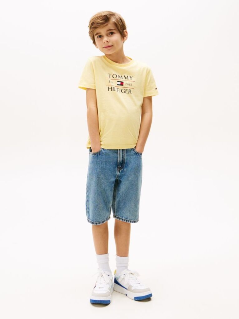 Yellow Logo Crew Neck T-Shirt  Boys