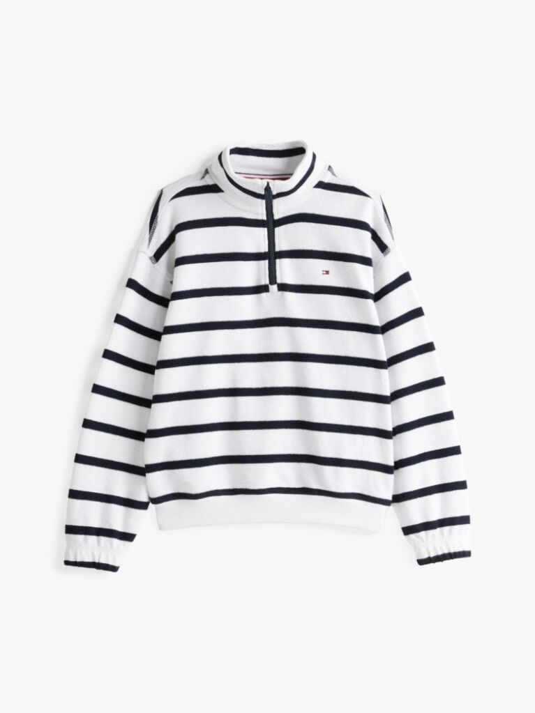 Multi Breton Stripe Half-Zip Sweatshirt  Boys