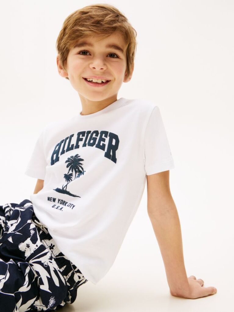White Palm Logo T-Shirt  Boys