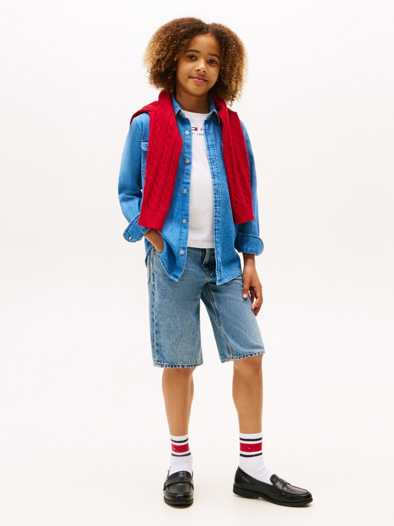 Denim Mid Wash Denim Shirt  Boys