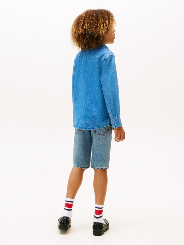 Denim Mid Wash Denim Shirt  Boys